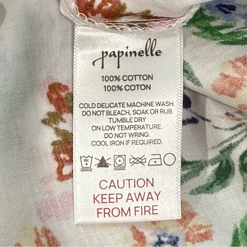 Papinelle Harper Lace Front Cotton Nightie Nightgown White Floral NWT $89 - Picture 15 of 16
